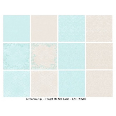 Набір скрап-паперу LemonCraft - Forget Me Not - Basic, 30.5x30.5см, двосторонній