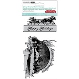 Штампы от  Hampton Art - Cosmo Cricket - Season's Greetings Cling Mounted Rubber Stamps