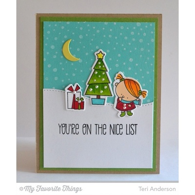 Резиновый штамп My Favorite Things - BG Snowfall Background, с оснасткой (BG26)