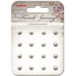 Набор жемчужных брадс "Французское путешествие", цвет белый, сиреневый, голубой 16 шт.