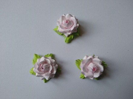 Розочка, цвет розовый, 22х12мм, 1 шт.