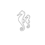 Ножи  от  Memory  Box  -  DIES  -   Swimming  Seahorses