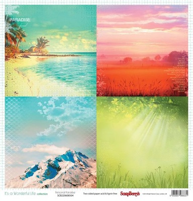 Папір для скрапбукінгу від ScrapBerryʼs - Цей дивовижний світ повірить в мрію, 30,5x30,5см, 190 г / м, двосторонній, 1 шт