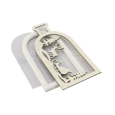 Заготовка для шейкера Зимові мрії 5,9x12,8 см, колір молочний, ТМ Фабрика Декору