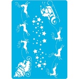 Трафарет - Фабрика Декору - Санта Клаус з подарунками 20см Х15см