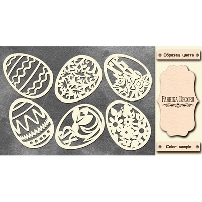 Набір чіпбордів Великодні яйця, колір молочний, ТМ Фабрика Декору