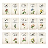 Теги "Квітковий алфавіт А - Н" №1, 15шт.