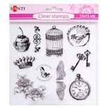 Набор силиконовых штампов Винтаж, 15*15 см, ТМ Santi