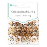 Пайетки звёздочки 1 см, 10г, TM dpCraft (Dalprint)