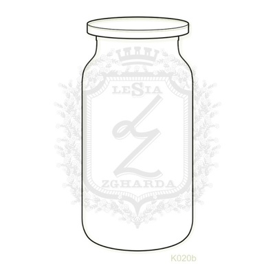 Акриловий штамп Lesia Zgharda K020b Банка, розмір 3.6x7.5 см