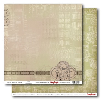 Набор бумаги для скрапбукинга от ScrapBerry's - Фотоархив, 30,5х30,5 см., 12 листов,   200 гр/м