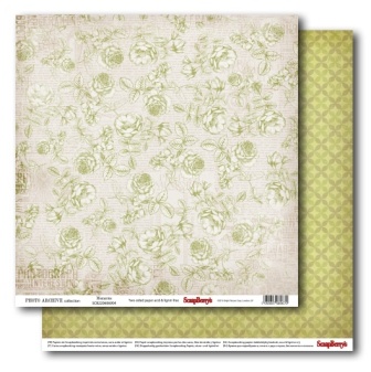 Набор бумаги для скрапбукинга от ScrapBerry's - Фотоархив, 30,5х30,5 см., 12 листов,   200 гр/м