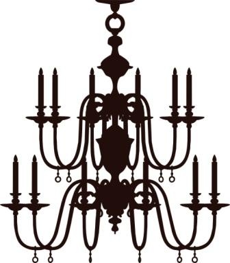 Акриловый штамп Chandelier Люстра, размер 4,5 * 5 см