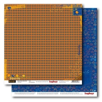 Папір двосторонній для ScrapBerryʼs - Басик 2 - Нові пригоди - Під теплою ковдрою, 30,5x30,5см