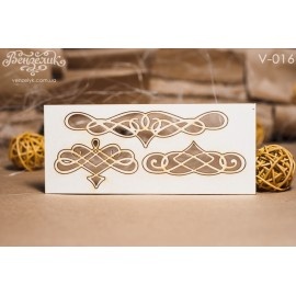 Чипборд від Вензелик - Набір вензлів 04, розмір: 90x100 мм