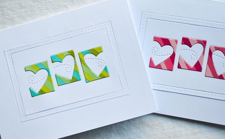 Ніж для вирубки від Poppystamps - Triple Heart Twirl craft die