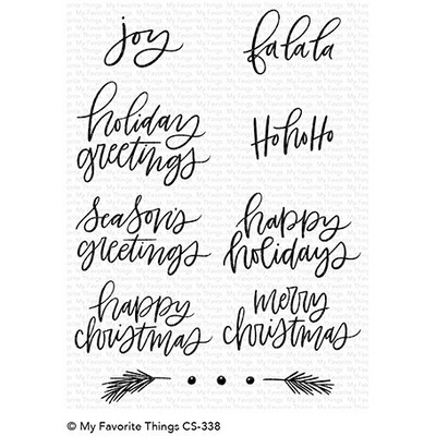Акриловый штамп My Favorite Things - Hand-Lettered Holiday Greetings