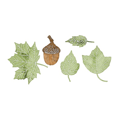 Набор лезвий Dimensional Small Leaves #2 от Cheery Lynn Designs, 5 шт.