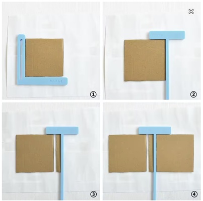 Повний набір для палітурки та скрапбукінгу (9 предметів), колір рожевий