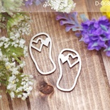 Чипборд від Вензелик - Тапочки з сердечками, розмір: 18x31 мм