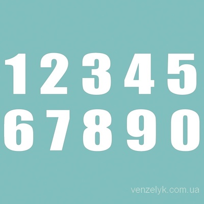 Чипборд від Вензелик - Цифри 04, розмір: 71x142 мм
