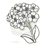 Акриловый штамп Lesia Zgharda FL048b Соцветие контур, размер 4.4х5.5 см