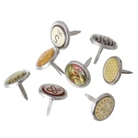 Набор брадсов с серебряной окантовкой №2, цвета - рандомные, 20 шт