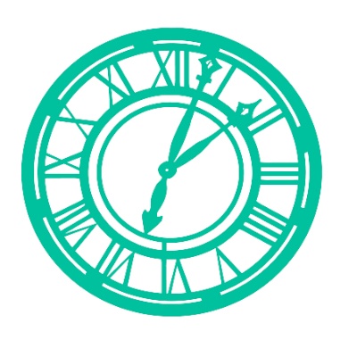 Маска (трафарет) від Kaisercraft - Clock - template T402, 12,5x12,5см