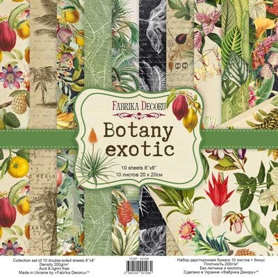 Набір скрап-паперу Botany exotic 20x20см, ТМ Фабрика Декору