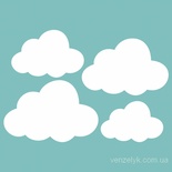 Чипборд від Вензелик - Набір хмар, розмір: 70x100 мм
