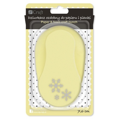 Дірокол фігурний 7,5см СНІЖИНКИ, TM dpCraft (Dalprint)