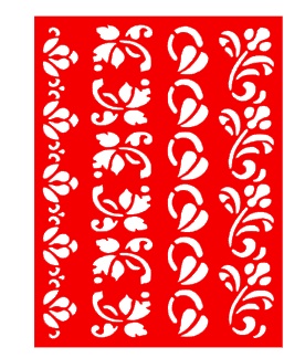 Трафарет - Бордюры2, 15*20см