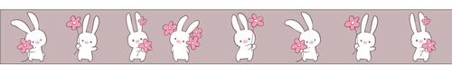 Паперовий скотч з принтом від ScrapBerryʼs - Зайчик Mi, 15мx8м