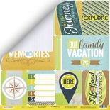 Аркуш двостороннього паперу Scrapmir - "Карточки 1 (eng)" з колекції Let's Travel, 30x30 см