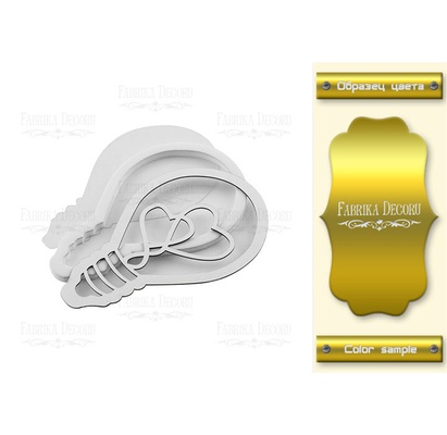 Заготовка для шейкера Lightbulb, колір золото, ТМ Фабрика Декору