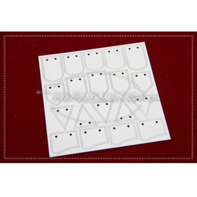 Чипборд Scrapiniec - Прапорці мікс з отворами, 38 штук