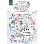 Набір висічок для скрапбукінгу, колекція Shabby love 63 шт., ТМ Фабрика Декору