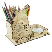 Заготовка ТМ Фабрика Декору - Дерев’яний органайзер "Млин" для олівців і паперу