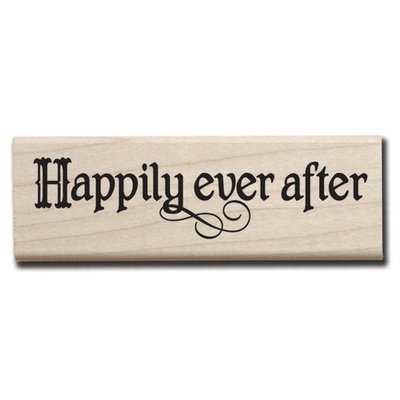 Набор резиновых штампов Hampton Art/7 Gypsies - Happily Ever After, на деревянном блоке