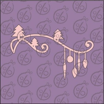 Чипборд Новорічний завиток