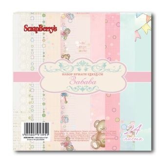 Набор бумаги для скрапбукинга Забава, 15х15 см, 24 листа 170 гр/м  от ScrapBerry's - Забава