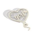 Заготовка для шейкера повітряна куля сердечко дівчинка 11x14,4 см, колір молочний, ТМ Фабрика Декору