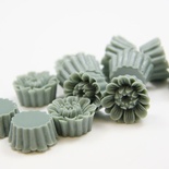 Кабашон "Квітка", колір сірий, розмір 14 мм, 1шт.