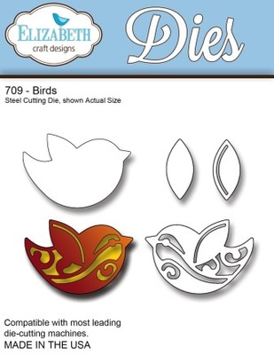 Нож  от   Elizabeth  Craft  Designs  -  Birds,  5  элементов.