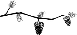 Штамп от Poppystamps - Pinecone Branch