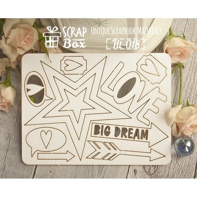 Чипборд ScrapBox - Набір Хіпстер №3