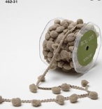 Стрічка Pom Pom String, ширина 1,2см, 90 см, колір сірий