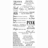 Натирки від Kaisercraft - Girls -rub-on quotes, RB916, 15x30 см