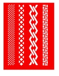 Трафарет - Бордюри 4, 15*20см