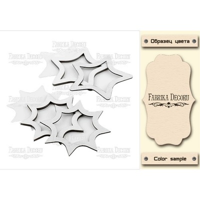 Набір заготовок для шейкерів Зірки, колір молочний, ТМ Фабрика Декору